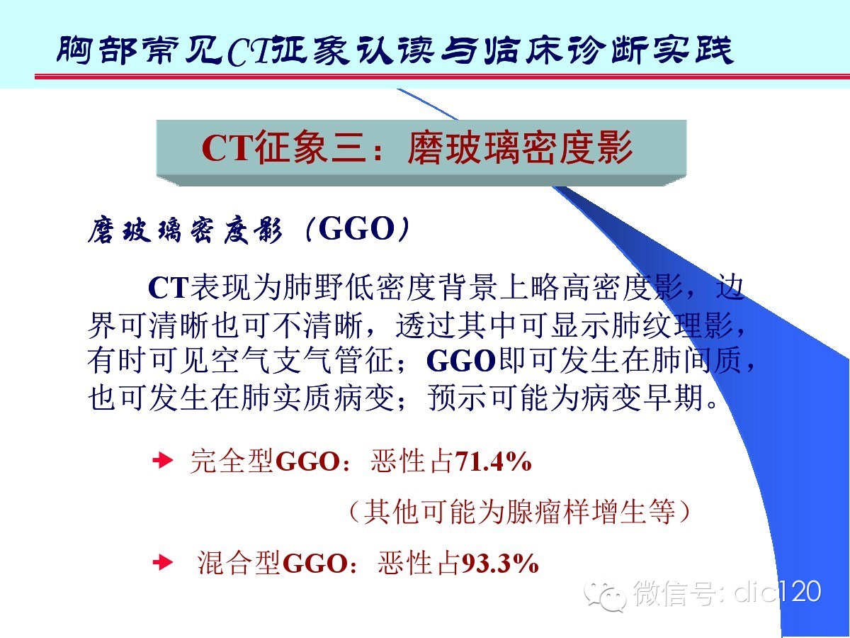 肺部CT十大征象诊断应用