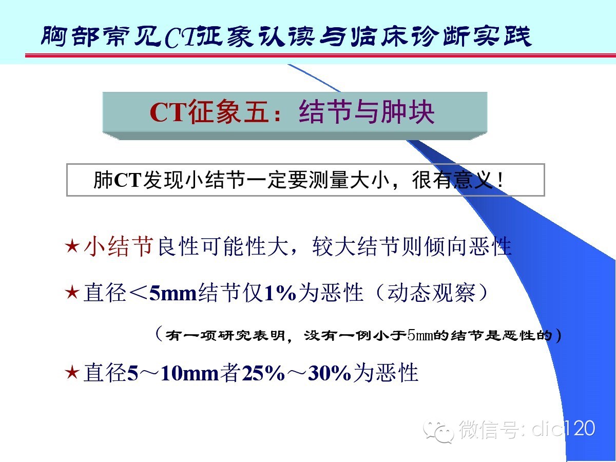肺部CT十大征象诊断应用