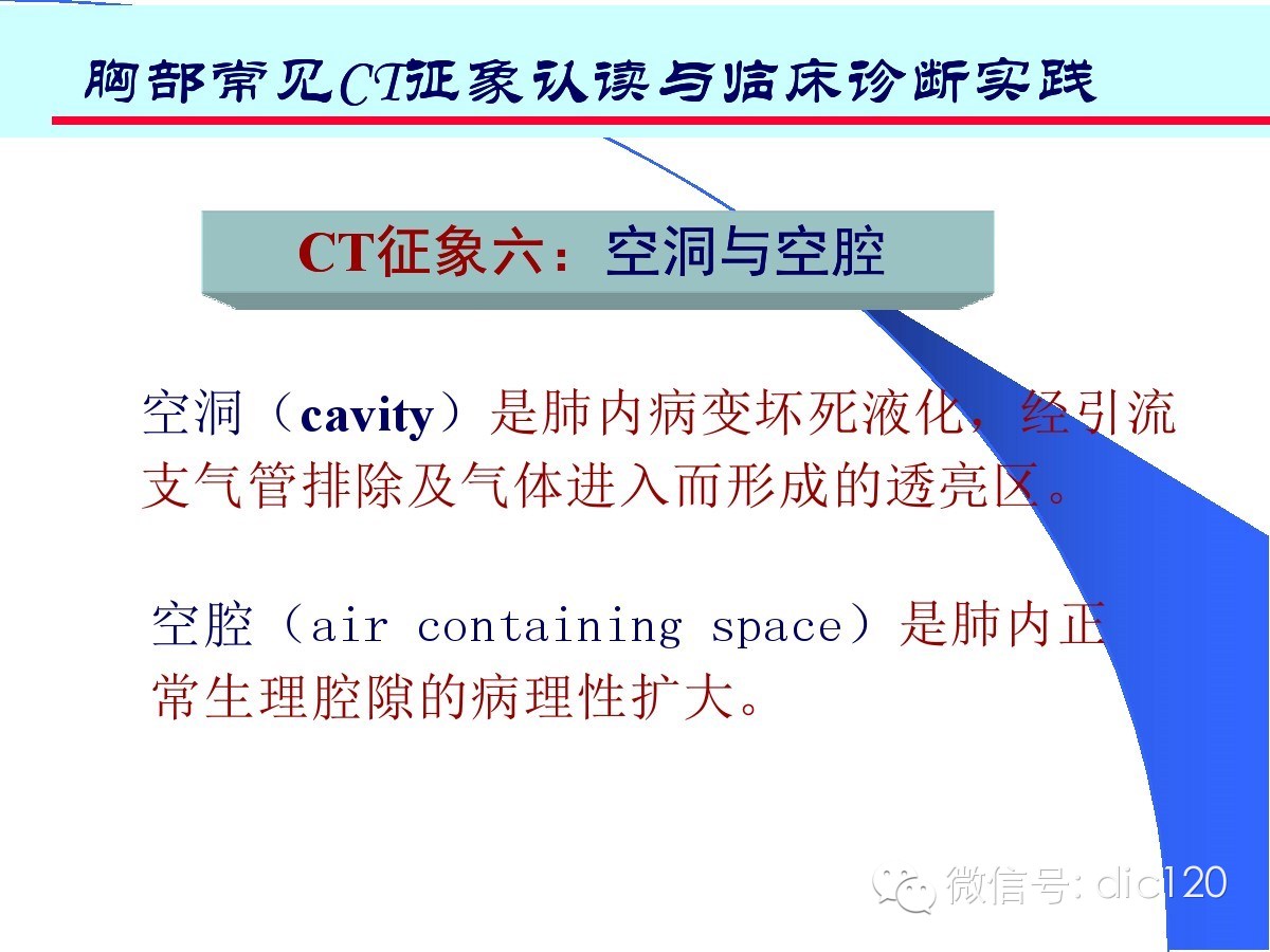 肺部CT十大征象诊断应用