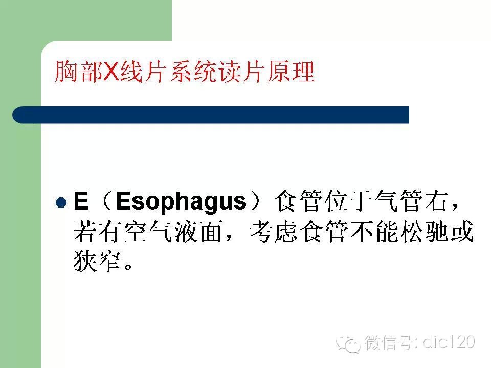 胸部X线片系统读片原理