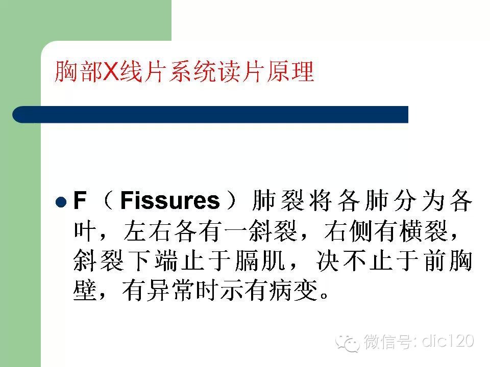 胸部X线片系统读片原理
