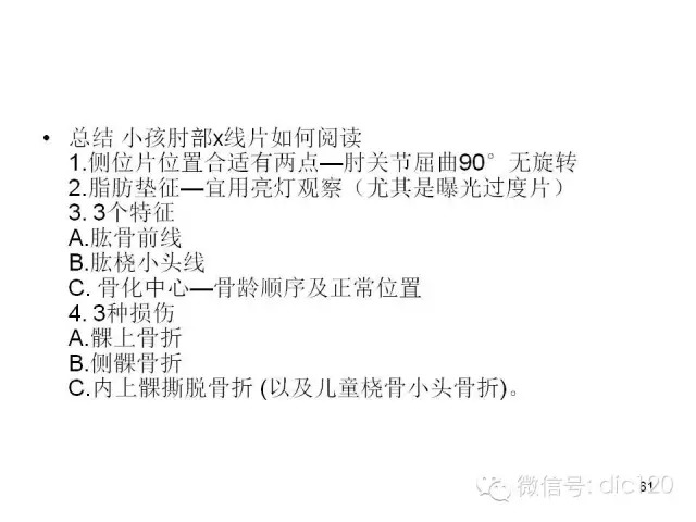 儿童肘关节骨折X线诊断