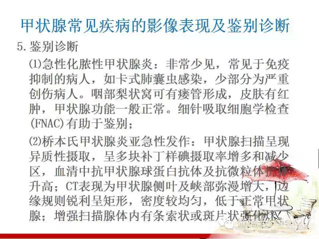 甲状腺常见疾病的影像表现与鉴别诊断