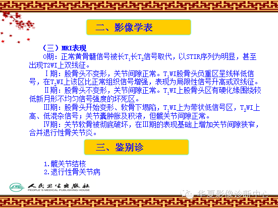 骨缺血坏死与骨梗死 的影像诊断