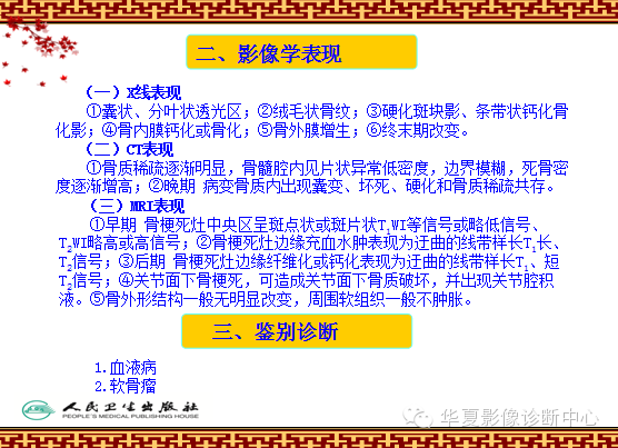 骨缺血坏死与骨梗死 的影像诊断