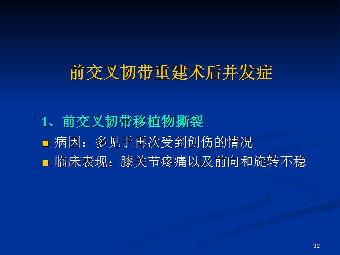 半月板和前交叉韧带术后的MRI评价