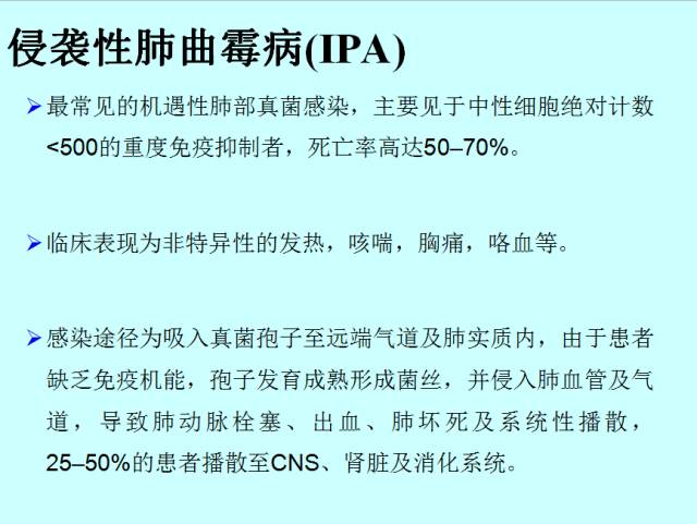 肺曲霉菌病分型与影像诊断