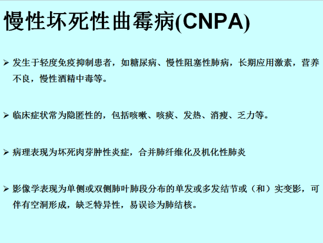 肺曲霉菌病分型与影像诊断