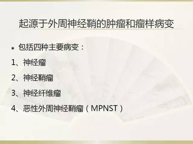 关于部分外周神经源性肿瘤的关系的初探