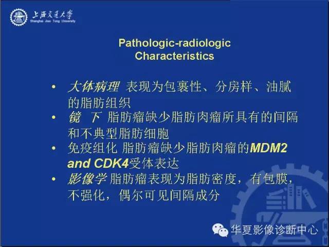 腹膜后含有脂肪成分病变 影像和病理对照
