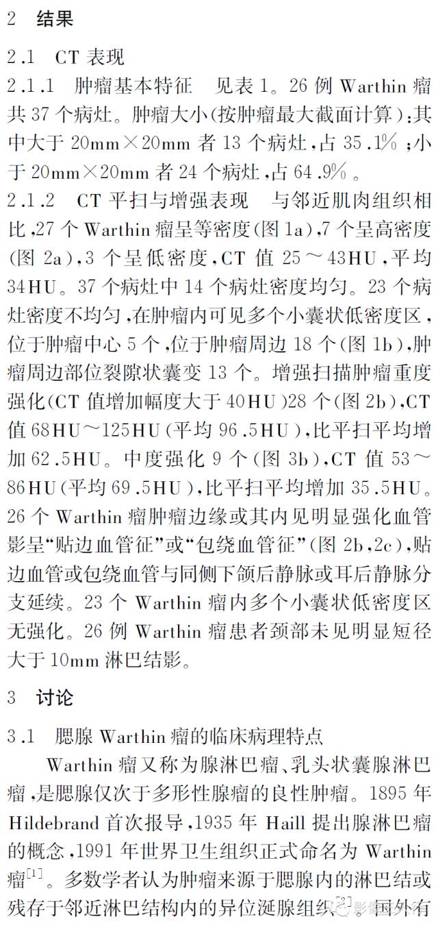【病例】腮腺Warthin瘤的CT诊断与病理对照分析 【病例】腮腺Warthin瘤的CT诊断与病理对照分析