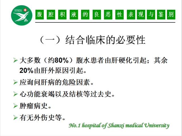 【PPT】腹腔积液的良恶性表现与鉴别
