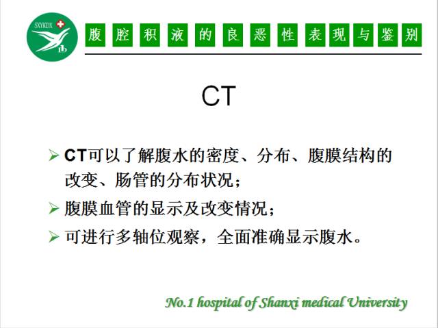 【PPT】腹腔积液的良恶性表现与鉴别