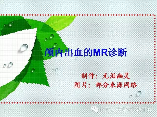 【PPT】颅内出血的MR诊断