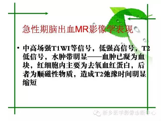 【PPT】颅内出血的MR诊断