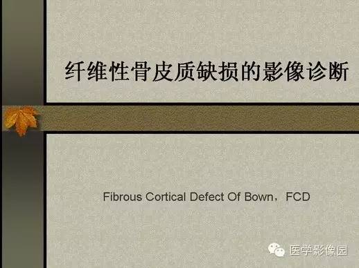 【PPT】纤维骨皮质缺损的影像诊断