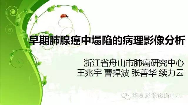 【PPT】早期肺腺癌中塌陷的病理影像分析