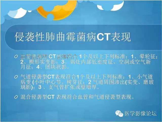 【PPT】肺曲霉菌病CT表现