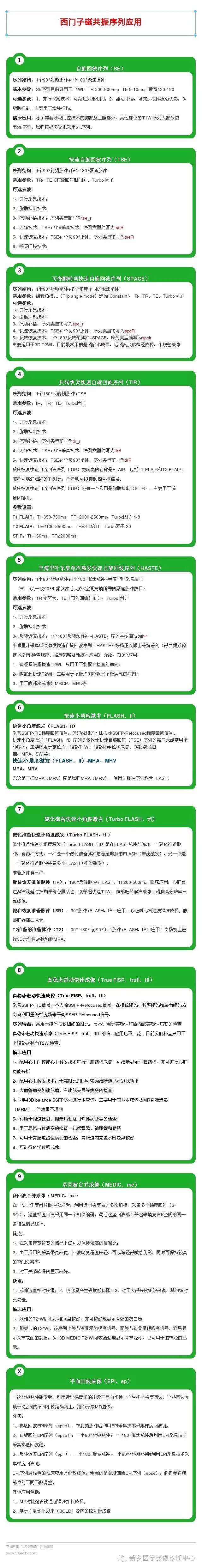 西门子磁共振序列应用