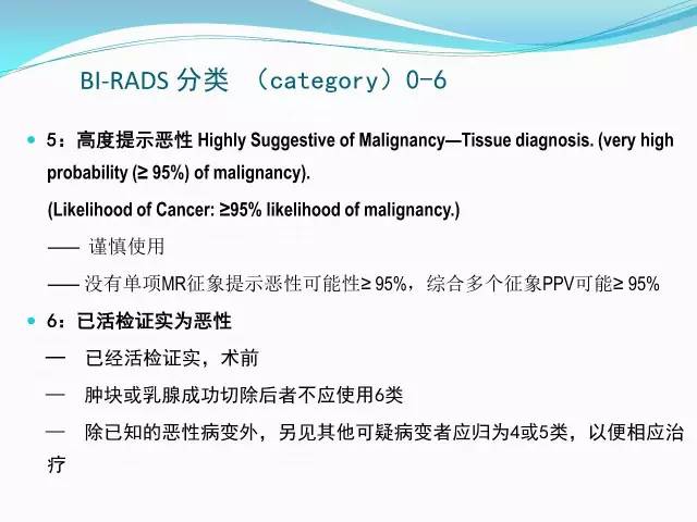 【PPT】新版乳腺MR BI-RADS术语及分类的解读