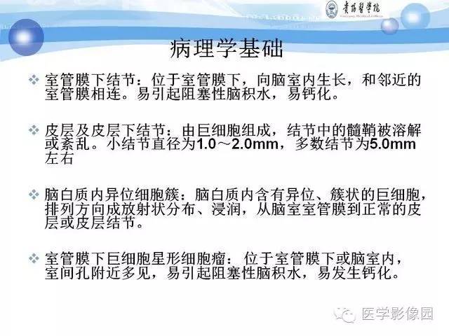 【PPT】 结节性硬化症颅脑病变MRI征象分析