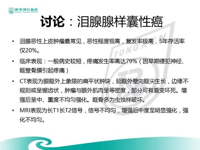 【病例】眼眶腺样囊性癌1例CT及MR影像表现