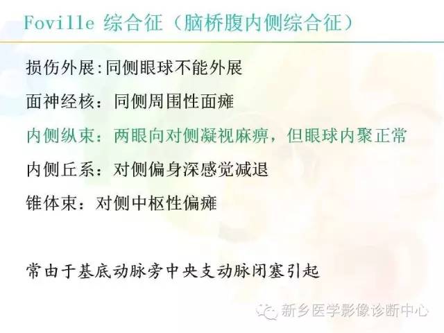【PPT】影像综合征——脑桥的三大综合征