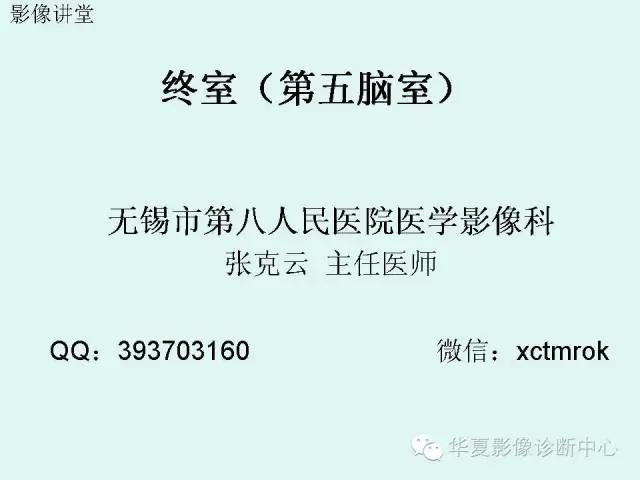【病例】终室（第五脑室）1例MR影像表现