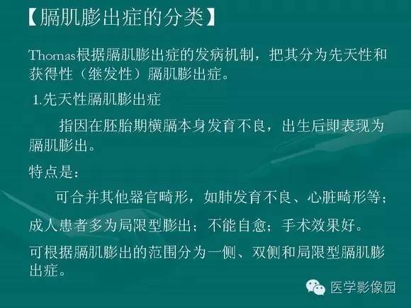 【PPT】膈肌膨出症影像学表现