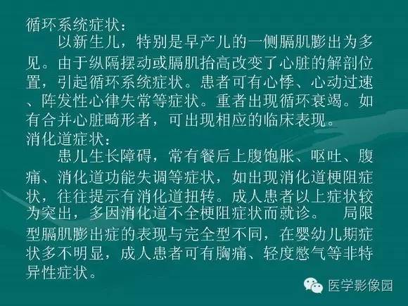 【PPT】膈肌膨出症影像学表现