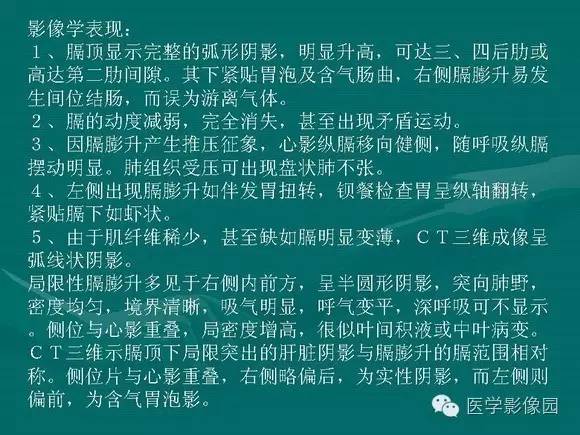 【PPT】膈肌膨出症影像学表现