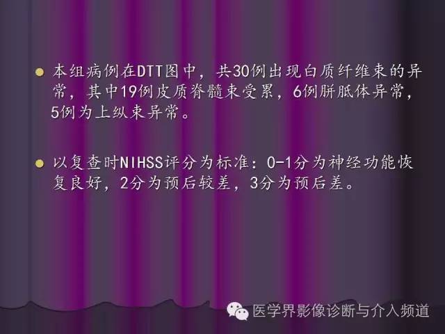 【PPT】联合应用DWI与DTI技术诊断缺血性小卒中及评估其预后