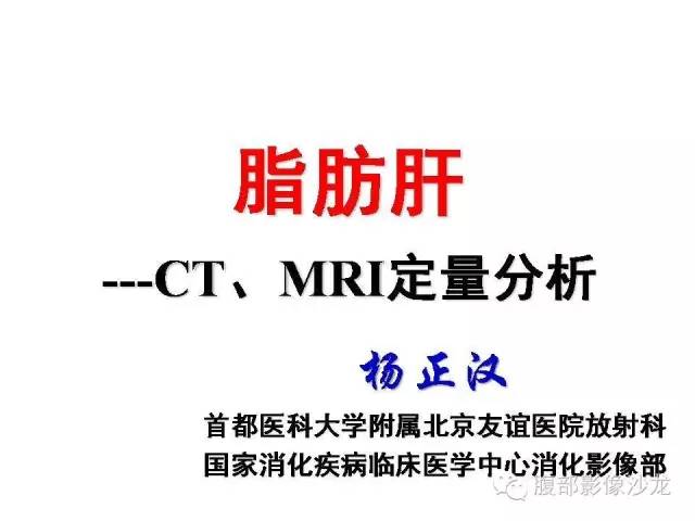 【PPT】脂肪肝CT、MRI定量分析