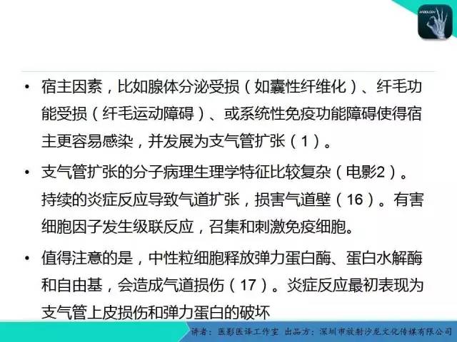 【PPT】支气管扩张：相关常见及不常见疾病的机制及影像特征