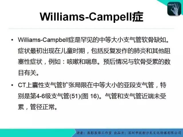 【PPT】支气管扩张：相关常见及不常见疾病的机制及影像特征