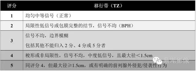 前列腺影像结构式报告