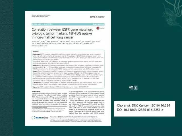 【PPT】非小细胞肺癌 EGFR 基因突变的影像学诊断文献复习