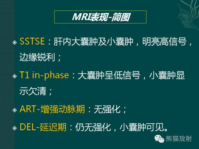 【PPT】肝脏小/大囊肿MRI表现