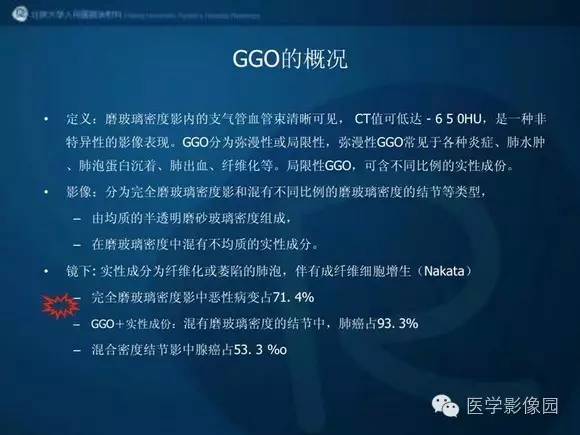 【PPT】肺部GGO的影像与病理