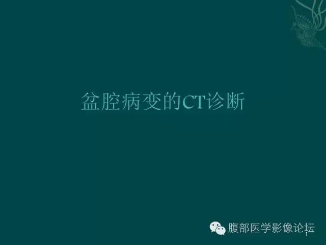 【PPT】盆腔病变的CT诊断
