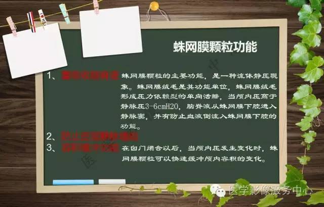 【PPT】蛛网膜颗粒的影像学表现