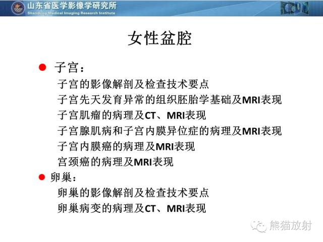 【PPT】盆腔影像检查技术及诊断的培训要点