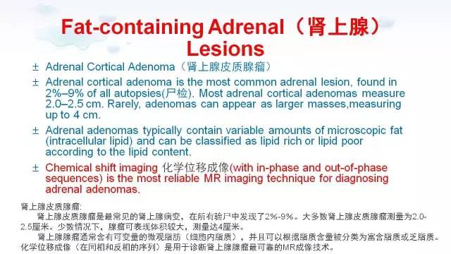 【PPT】含脂肪的腹膜后病变：影像学特点、定位及鉴别诊断