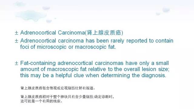 【PPT】含脂肪的腹膜后病变：影像学特点、定位及鉴别诊断