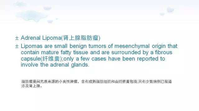 【PPT】含脂肪的腹膜后病变：影像学特点、定位及鉴别诊断