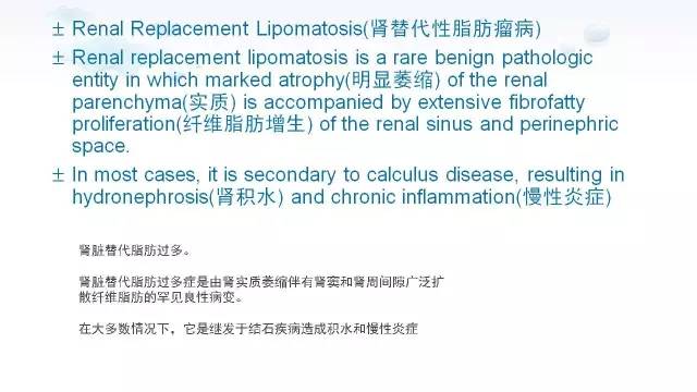 【PPT】含脂肪的腹膜后病变：影像学特点、定位及鉴别诊断