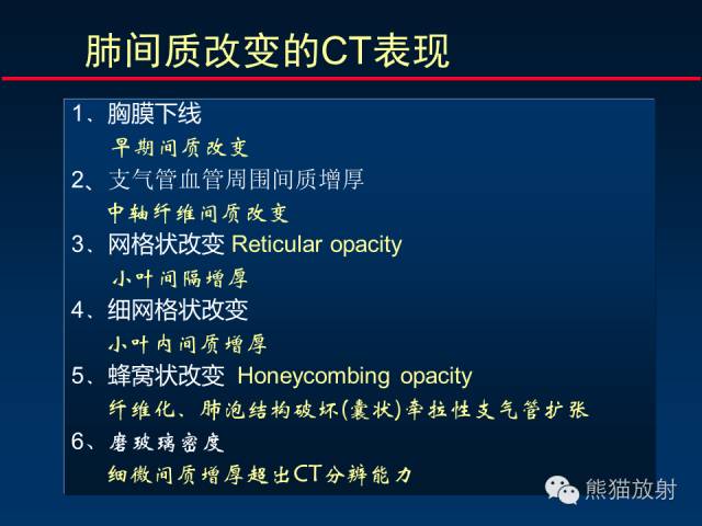 【PPT】肺内间质改变的基本CT征象