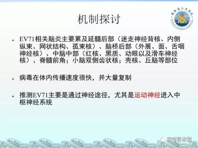 【PPT】EV71型感染手足口病合并中枢损害的影像学诊断思路