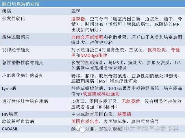 【PPT】脑白质疾病：影像和病理的相关性
