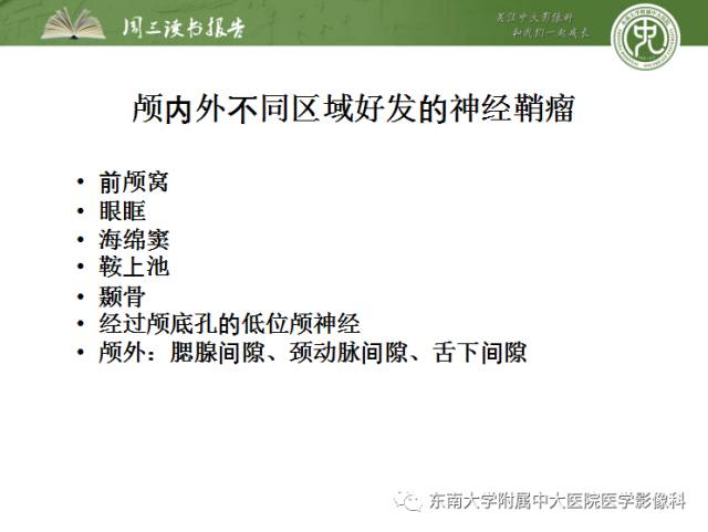 【PPT】颅神经神经鞘瘤：影像学诊断方法